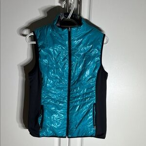 Teal and Black reversible Puffer Vest